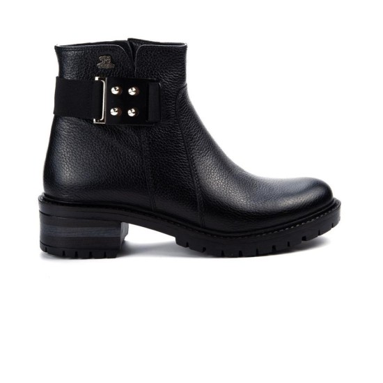 VENÜS 3309-1K KISA TOPUK KAYMAZ GÜNLÜK DERİ KADIN BOT