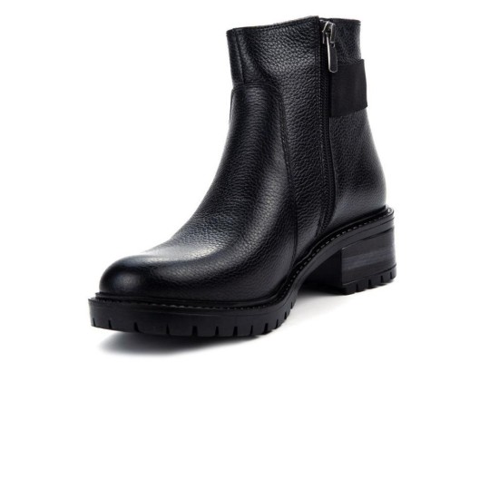 VENÜS 3309-1K KISA TOPUK KAYMAZ GÜNLÜK DERİ KADIN BOT