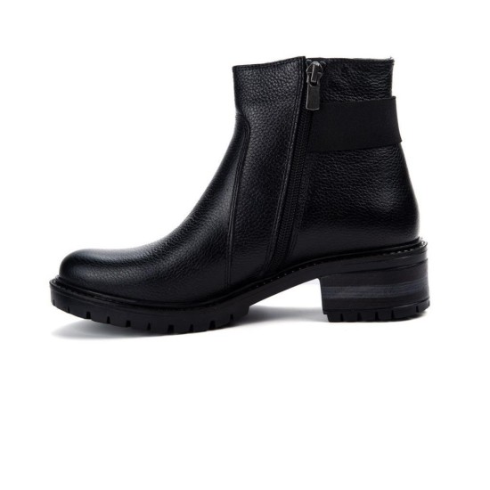 VENÜS 3309-1K KISA TOPUK KAYMAZ GÜNLÜK DERİ KADIN BOT