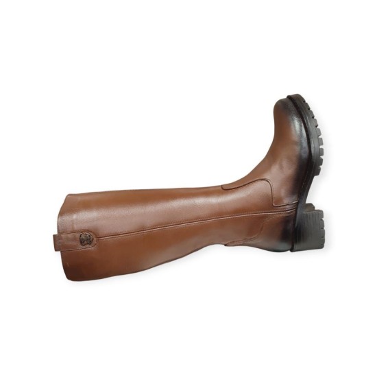 VENÜS 3322K HAKİKİ DERİ AZ TOPUKLU BİNİCİ KADIN ÇİZME